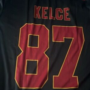 New With Tags-Kansas City Chiefs Chiefs Black Travis Kelce No. 87 Jersey NFL